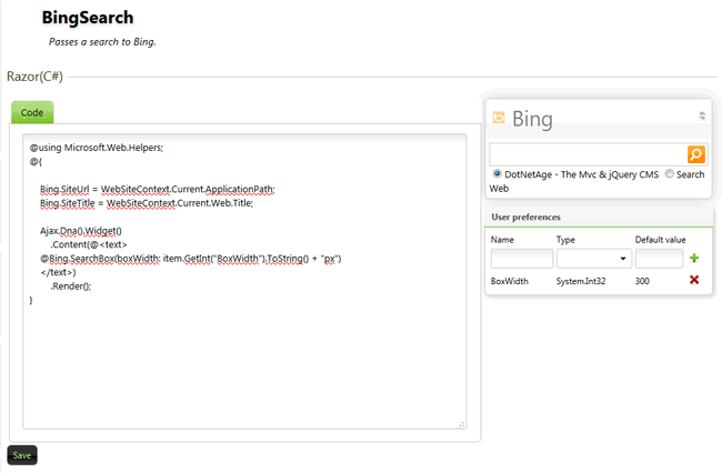 Widget Definition